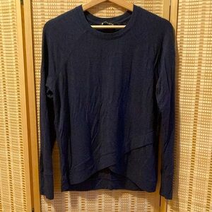 Athleta Dark Blue Criss Cross Hem Sweater
